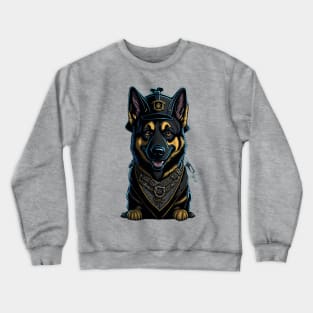 Cartoonish German Shepherd Pirate Crewneck Sweatshirt